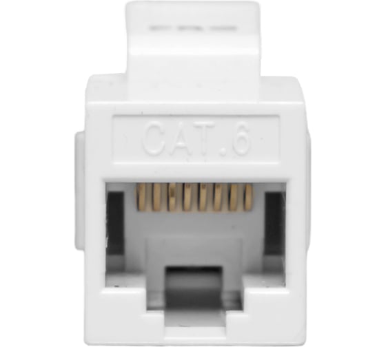 Проходной адаптер EKF TERACOM PRO Cat.6 неэкранированный RJ45-RJ45 тип Keystone белый TRP-INLC-KSTN-6UTP-WH