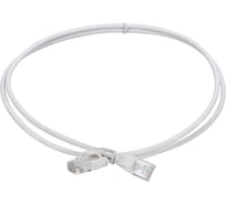 Коммутационный шнур ITK кат.5e utp lszh 1м slim язычок бел PC08-C5EUL-1M-SL-WT