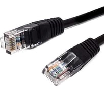 Патч-корд кабель Filum u/utp 5e кат, 10м 26awg(7x0,16 мм), омедненный алюминий (cca), pvc, чёрный FL-U5-10M-BK