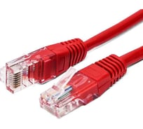 Патч-корд кабель Filum u/utp 5e кат, 3м 26awg(7x0,16 мм), омедненный алюминий (cca), pvc, красный FL-U5-3M-R