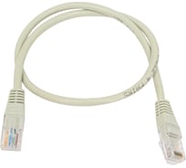 Патч-корд кабель Filum u/utp 5e кат, 0,5м 26awg(7x0,16 мм), чистая медь, pvc, серый FL-U5-C-0,5M