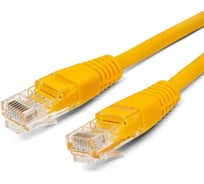 Патч-корд кабель Filum u/utp 5e кат, 0,25м 26awg(7x0,16 мм), чистая медь, pvc, жёлтый FL-U5-C-0,25M-Y