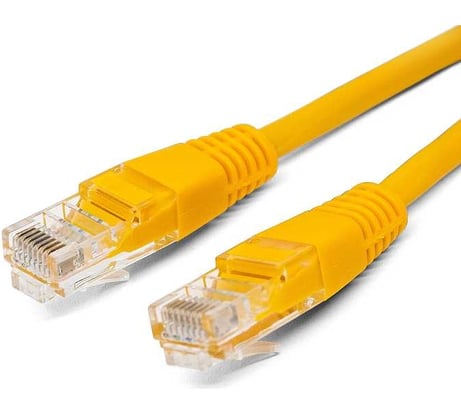 Патч-корд кабель Filum u/utp 5e кат, 0,25м 26awg(7x0,16 мм), чистая медь, pvc, жёлтый FL-U5-C-0,25M-Y