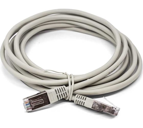 Патч-корд кабель Filum f/utp 5e кат, 3м 26awg(7x0,16 мм), омедненный алюминий (cca), pvc, серый FL-F5-3M 1