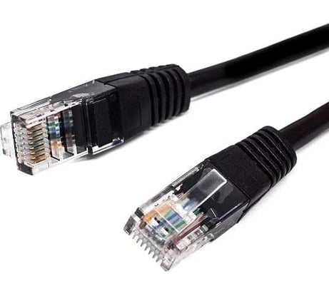 Патч-корд кабель Filum u/utp 5e кат, 0,5м 26awg(7x0,16 мм), омедненный алюминий (cca), pvc, чёрный FL-U5-0,5M-BK