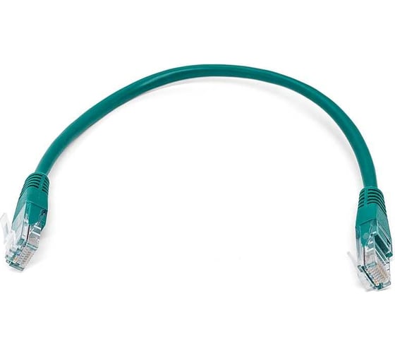 Патч-корд кабель Filum u/utp 5e кат, 0,25м 26awg(7x0,16 мм), омедненный алюминий (cca), pvc, зелёный FL-U5-0,25M-G