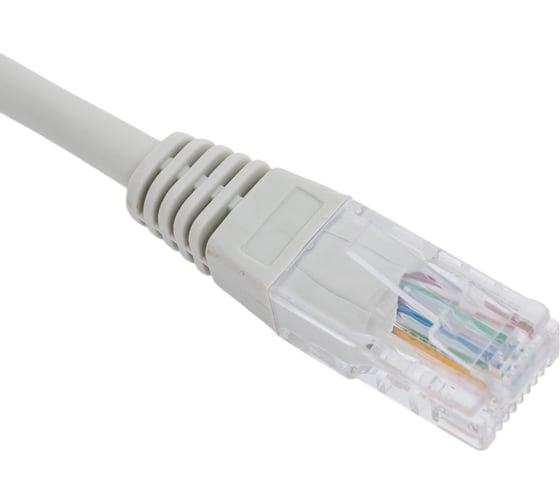Патч-корд кабель Filum u/utp 5e кат, 0,5м 26awg(7x0,16 мм), омедненный алюминий (cca), pvc, серый FL-U5-0,5M