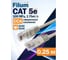 Кабель патч-корд U/UTP 5e кат. 0.25м FL-U5-0.25M 26AWG(7x0.16 мм), омедненный алюминий (CCA), PVC, серый Filum 00-00872938 5