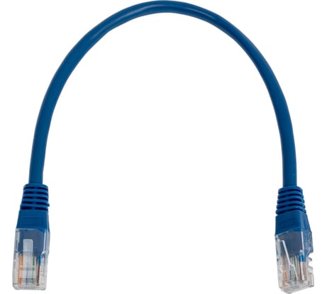 Патч-корд кабель Filum u/utp 5e кат, 0,25м 26awg(7x0,16 мм), чистая медь, pvc, синий FL-U5-C-0,25M-BL