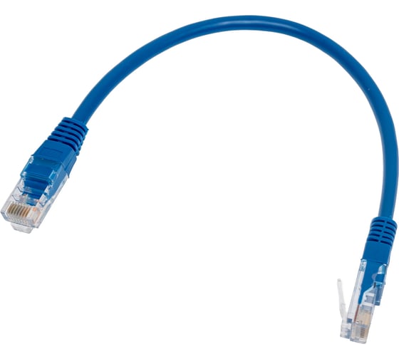Патч-корд кабель Filum u/utp 5e кат, 0,25м 26awg(7x0,16 мм), чистая медь, pvc, синий FL-U5-C-0,25M-BL