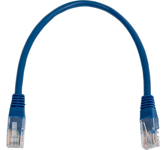 Патч-корд кабель Filum u/utp 5e кат, 0,25м 26awg(7x0,16 мм), чистая медь, pvc, синий FL-U5-C-0,25M-BL 1