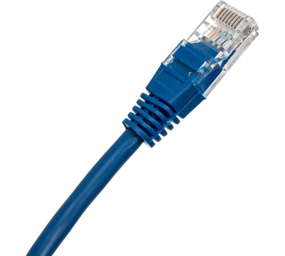 Патч-корд кабель Filum u/utp 5e кат, 0,25м 26awg(7x0,16 мм), чистая медь, pvc, синий FL-U5-C-0,25M-BL