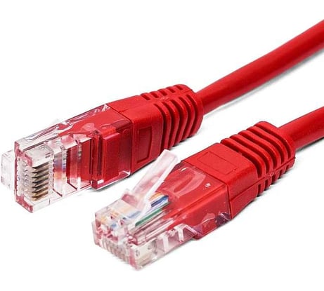 Патч-корд кабель Filum u/utp 5e кат, 0,5м 26awg(7x0,16 мм), омедненный алюминий (cca), pvc, красный FL-U5-0,5M-R