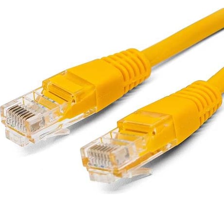 Кабель патч-корд U/UTP 5e кат. 10м FL-U5-10M-Y 26AWG(7x0.16 мм), омедненный алюминий (CCA), PVC, жёлтый Filum 00-00872984