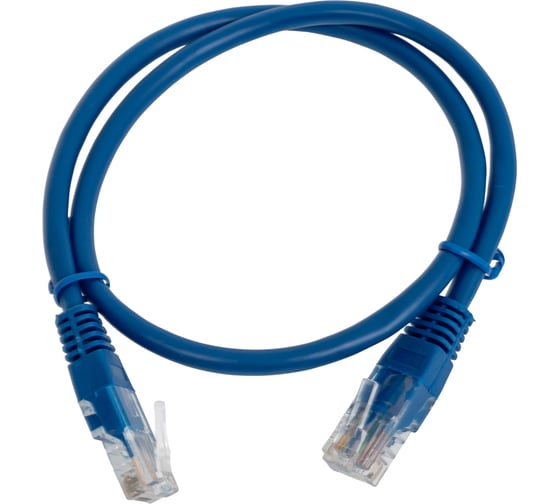 Патч-корд кабель Filum u/utp 5e кат, 0,5м 26awg(7x0,16 мм), чистая медь, pvc, синий FL-U5-C-0,5M-BL FL-U5-C-0.5M-BL 1
