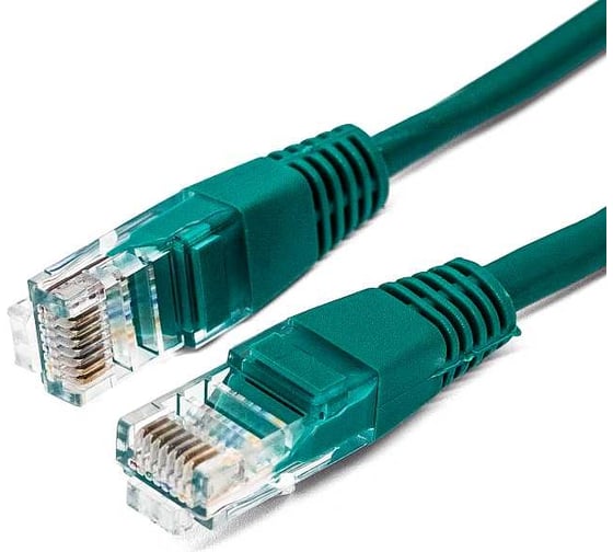 Патч-корд кабель Filum u/utp 5e кат, 10м 26awg(7x0,16 мм), омедненный алюминий (cca), pvc, зелёный FL-U5-10M-G 1
