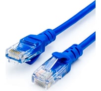 Патч-корд кабель Filum u/utp 5e кат, 10м pvc, rj45, синий FL5-U45-BL-1000