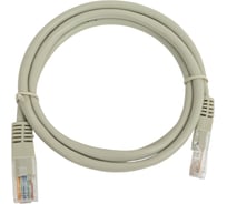 Патч-корд кабель Filum u/utp 5e кат, 1м 26awg(7x0,16 мм), чистая медь, pvc, серый FL-U5-C-1M