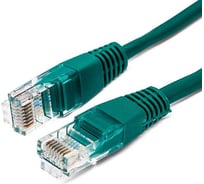 Патч-корд кабель Filum u/utp 5e кат, 2м 26awg(7x0,16 мм), омедненный алюминий (cca), pvc, зелёный FL-U5-2M-G
