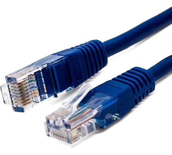 Патч-корд кабель Filum u/utp 5e кат, 2м 26awg(7x0,16 мм), омедненный алюминий (cca), pvc, синий FL-U5-2M-BL 1
