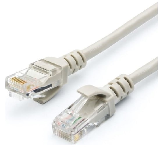 Патч-корд кабель Filum u/utp 5e кат, 1м, pvc, rj45, серый FL5-U45-GY-0100
