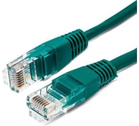 Патч-корд кабель Filum u/utp 5e кат, 3м 26awg(7x0,16 мм), омедненный алюминий (cca), pvc, зелёный FL-U5-3M-G