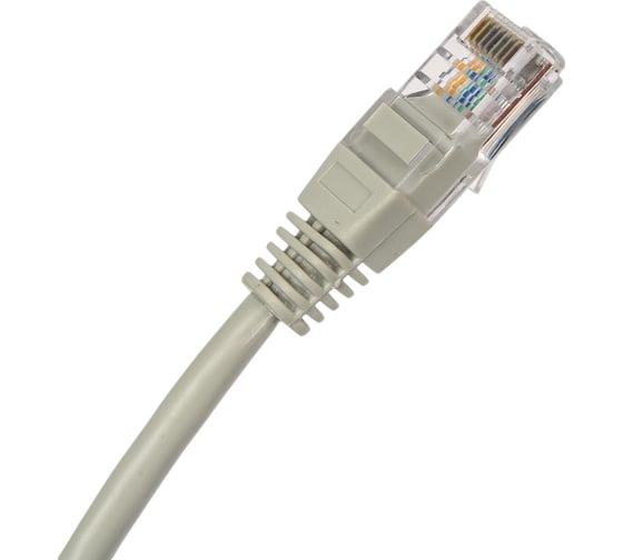 Патч-корд кабель Filum u/utp 5e кат, 3м 26awg(7x0,16 мм), омедненный алюминий (cca), pvc, серый FL-U5-3M