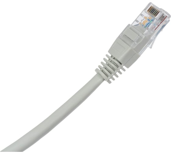 Патч-корд кабель Filum u/utp 5e кат, 3м 26awg(7x0,16 мм), омедненный алюминий (cca), pvc, серый FL-U5-3M