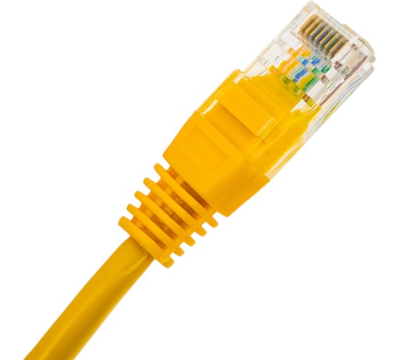 Патч-корд кабель Filum u/utp 5e кат, 3м 26awg(7x0,16 мм), омедненный алюминий (cca), pvc, жёлтый FL-U5-3M-Y