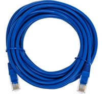Патч-корд кабель Filum u/utp 5e кат, 5м 26awg(7x0,16 мм), чистая медь, pvc, синий FL-U5-C-5M-BL