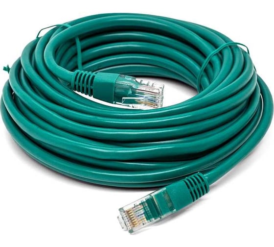 Патч-корд кабель Filum u/utp 5e кат, 7,5м 26awg(7x0,16 мм), омедненный алюминий (cca), pvc, зелёный FL-U5-7,5M-G