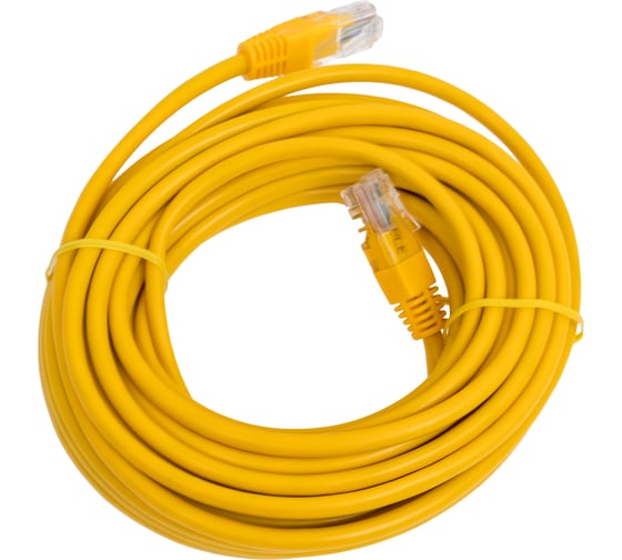 Патч-корд кабель Filum u/utp 5e кат, 7,5м 26awg(7x0,16 мм), чистая медь, pvc, жёлтый FL-U5-C-7,5M-Y 1