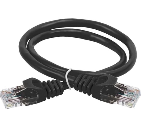 Шнур коммутационный кат.5е utp 1м черный GENERICA PC09-C5EU-1M-G