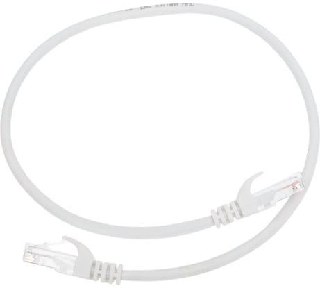 Шнур коммутационный кат.5е utp 0,5м белый GENERICA PC08-C5EU-05M-G