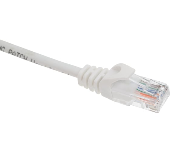 Шнур коммутационный кат.5е utp 0,5м белый GENERICA PC08-C5EU-05M-G