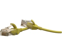 Патч-корд Hyperline u/utp, категория 6 (100 fluke component tested), 28awg, lszh, 1.5 м, желтый 445741