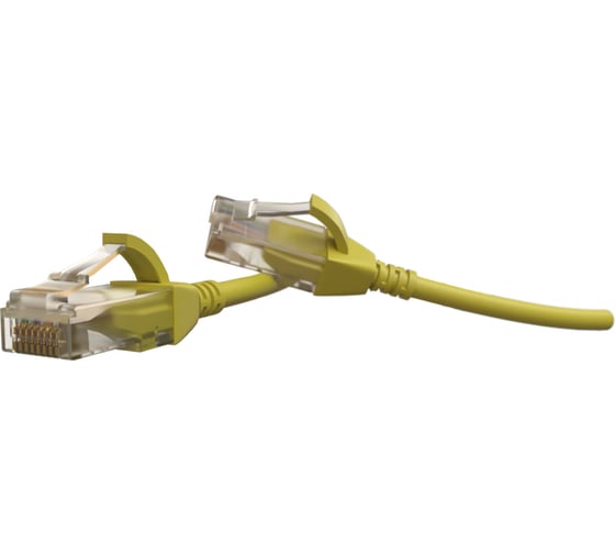 Патч-корд Hyperline u/utp, категория 6 (100 fluke component tested), 28awg, lszh, 1.5 м, желтый 445741 1