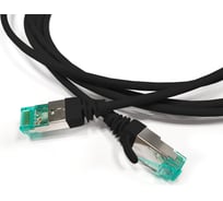 Патч-корд Hyperline u/utp, cat.6a (100 fluke component tested), 10g, lszh, 1 м, черный 490033