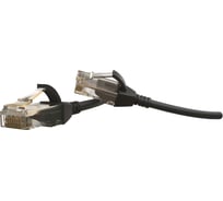 Патч-корд Hyperline u/utp, категория 6 (100 fluke component tested), 28awg, lszh, 2 м, черный 445716