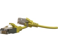 Патч-корд Hyperline s/ftp, экранированный, категория 6 (100 fluke component tested), 28awg, lszh, 3 м, желтый 445785