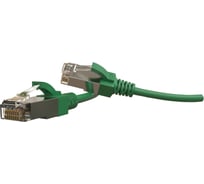 Патч-корд Hyperline s/ftp, экранированный, категория 6 (100 fluke component tested), 28awg, lszh, 3 м, зеленый 445782