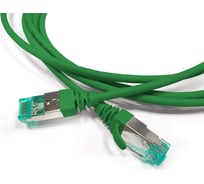Патч-корд Hyperline s/ftp, экранированный, категория 6a (100 fluke component tested), 30awg, lszh, 3 м, зеленый 445831