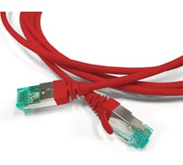 Патч-корд Hyperline s/ftp, экранированный, категория 6a (100 fluke component tested), 30awg, lszh, 1.5 м, красный 445826