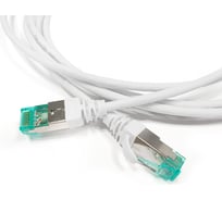 Патч-корд Hyperline u/utp, cat.6a (100 fluke component tested), 10g, lszh, 1.5 м, белый 490045