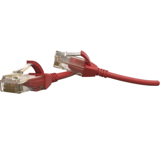 Патч-корд Hyperline u/utp, cat.6a (100 fluke component tested), 10g, lszh, 3 м, красный 490058