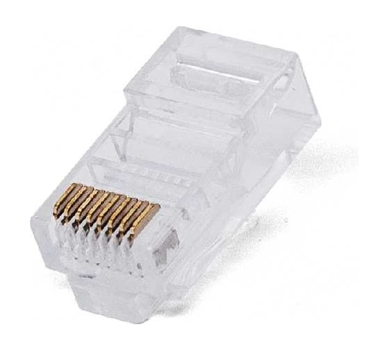 Коннектор Filum rj-45, 6 кат, 8p8c, 30 мкм, универсальный, для одножильного и многожильного кабеля, упаковка 100 шт FL-NA-PLUG6-1