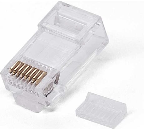 Коннектор Filum rj-45, 6 кат, со вставкой, 8p8c, 30 мкм, универсальный, для одножильного и многожильного кабеля, упаковка 100 шт FL-NA-PLUG6-2