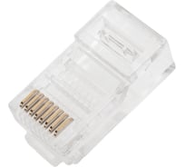 Коннектор Filum rj-45, 5e кат, 8p8c, 6 мкм, универсальный, для одножильного и многожильного кабеля, упаковка 100 шт FL-NA-PLUG5E-1
