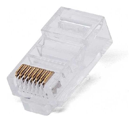 Коннектор Filum rj-45, 5e кат, 8p8c, 6 мкм, для одножильного кабеля, упаковка 100 шт FL-NA-PLUG5E-5