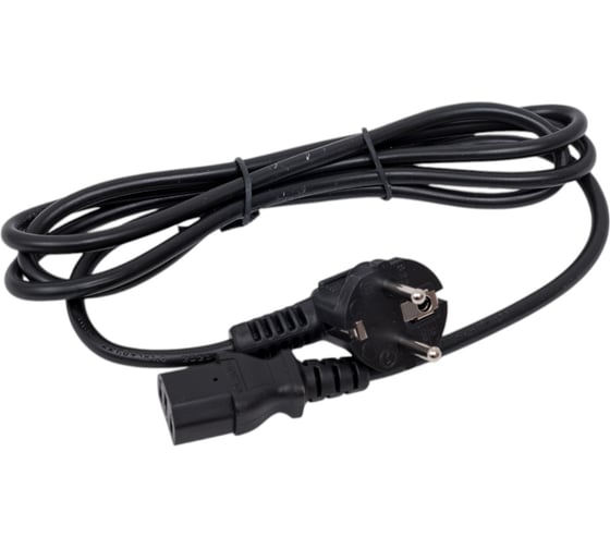 Кабель питания Filum пвс-ап 3x1,0 cee 7/7(schuko) угловая - c13, 220/250в, 10а, чёрный, 1,8м FL-PC-SH90/C13-C1-1,8-BK 1